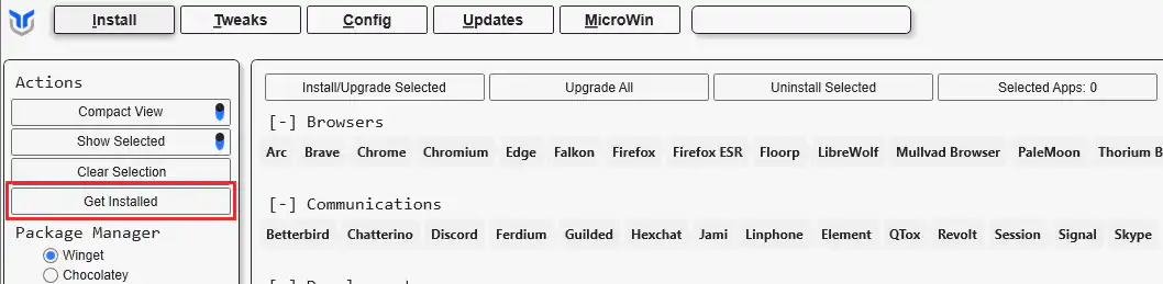 GetInstalled