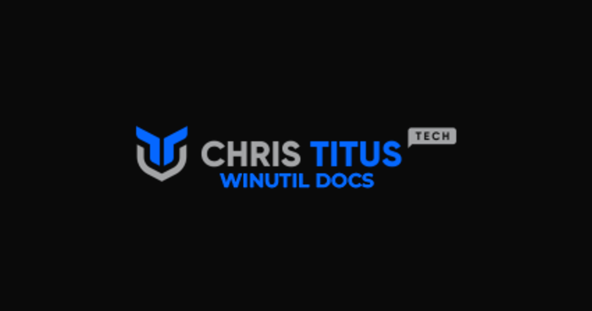 User Guide | WinUtil